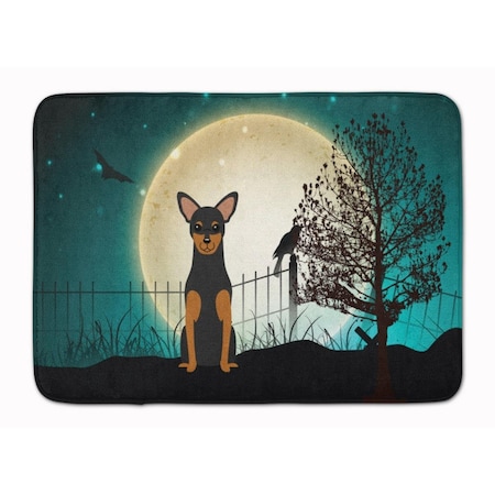 Carolines Treasures Halloween Scary Manchester Terrier Machine Washable Memory Foam Mat BB2218RUG